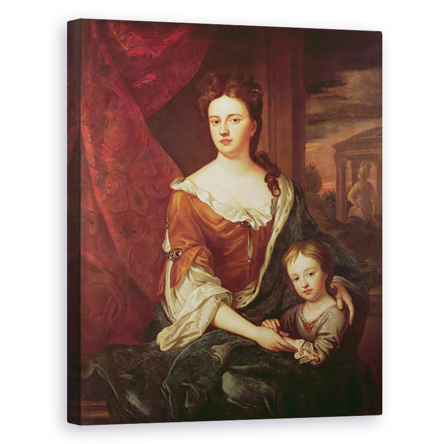 Tablou canvas - Godfrey Kneller - Regina Anne si William, 40 x 50 cm