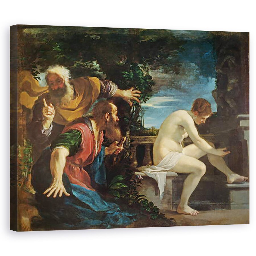 Tablou canvas - Guercino - Susanna si Batranii, 40 x 50 cm