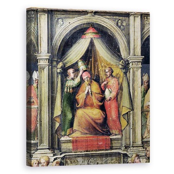 Tablou canvas - Giovanni di Lorenzo Cini - incoronarea Papei Paul al II-lea 1417-71 1534 ulei pe panou, 60 x 75 cm Tablou canvas - Giovanni di Lorenzo Cini - incoronarea Papei Paul al II-lea 1417-71 1534 ulei pe panou, 60 x 75 cm