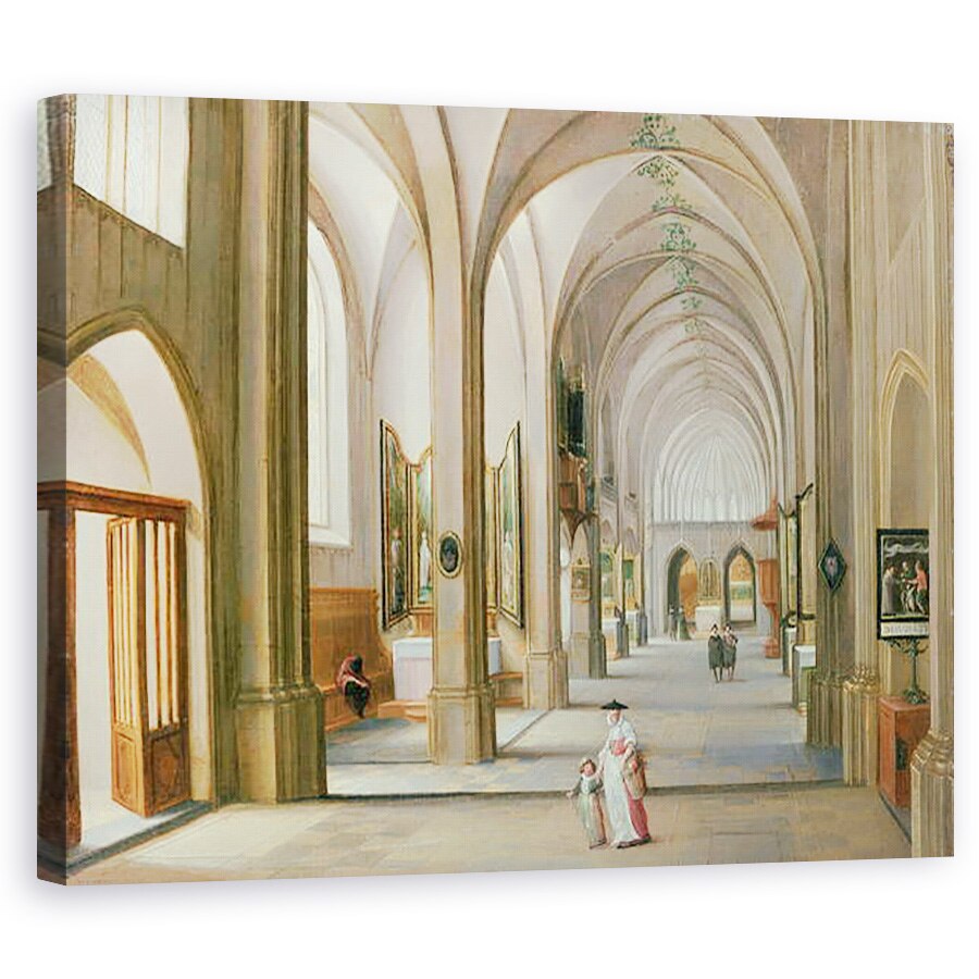 Tablou canvas - Hendrik van Steenwyck - Interiorul bisericii, 40 x 50 cm