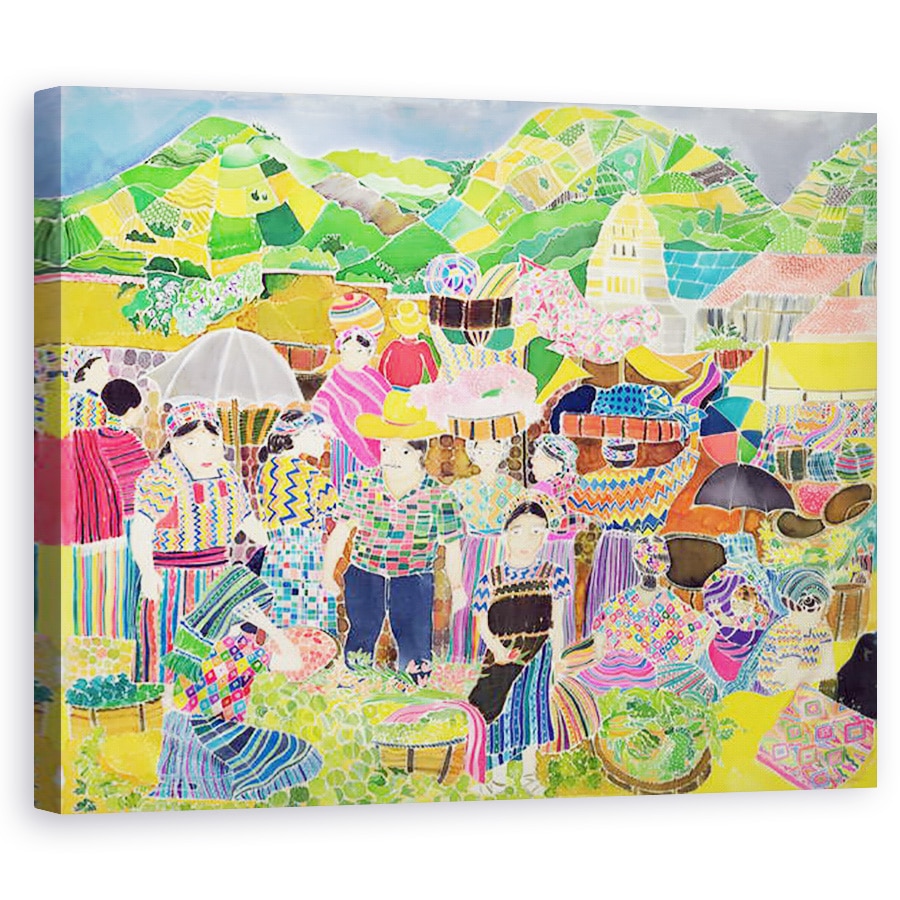 Tablou canvas - Hilary Simon - Almolonga Market, 80 x 100 cm