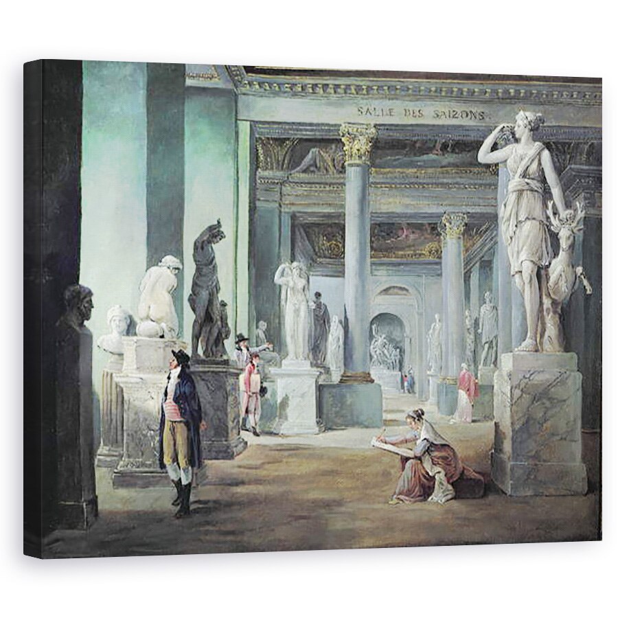 Tablou canvas - Hubert Robert - Salle des Saisons la Luvru, 80 x 100 cm