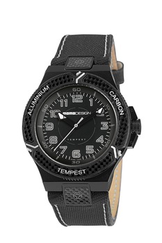 MOMO DESIGN, Ceas analog cu coroana din fibra de carbon, Negru MOMO DESIGN, Ceas analog cu coroana din fibra de carbon, Negru