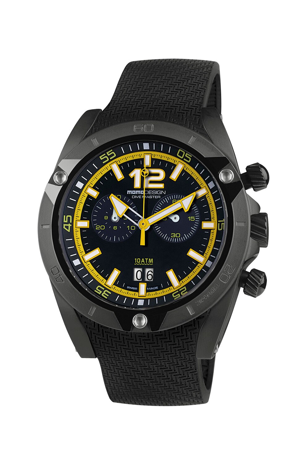 MOMO DESIGN, Ceas quartz cronograf, Negru