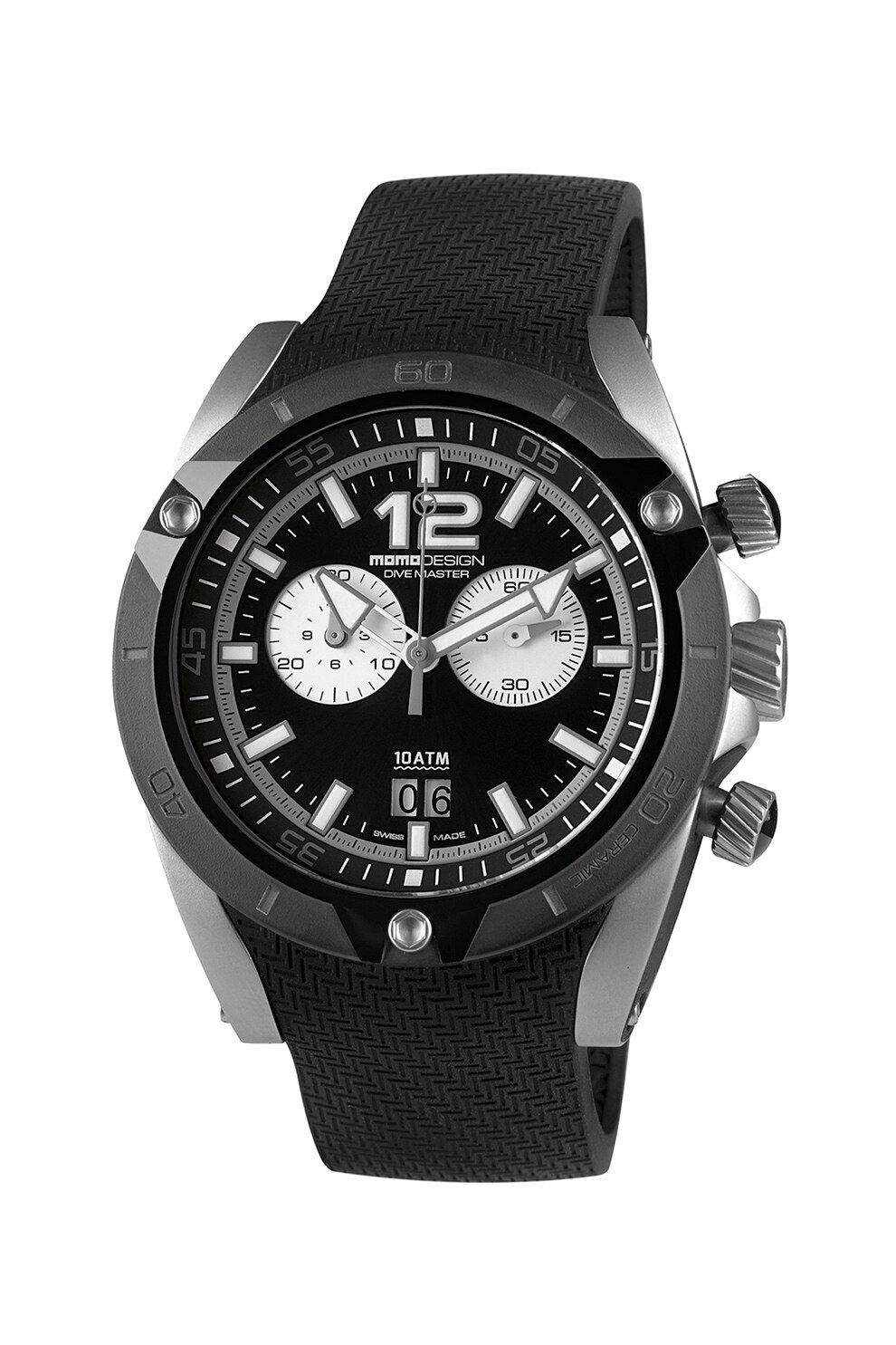 MOMO DESIGN, Ceas quartz cronograf, Negru