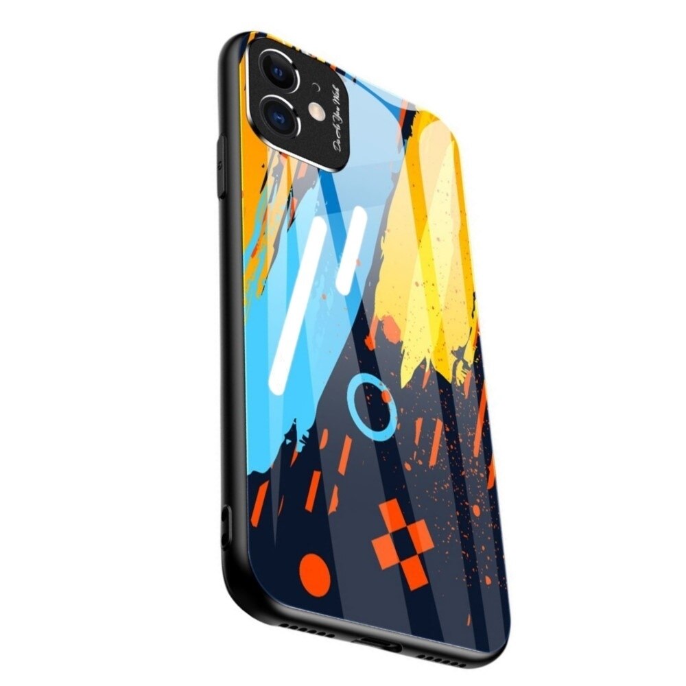 Husa Huawei P30 Lite, Color Glass Durable, Spate din Sticla Securizata si Protectie Pentru Camera, Model 1