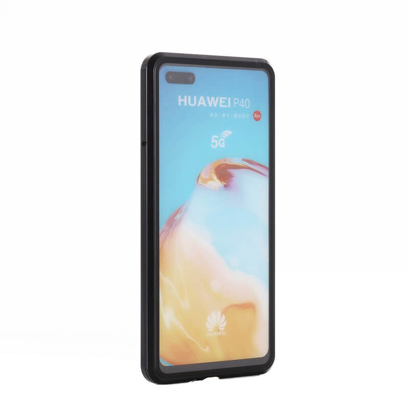 Husa Huawei P40, Wozinsky Magnetic Cam Slider, Magnetica, Protectie 360, Folie Aplicata Fata + Spate, Negru