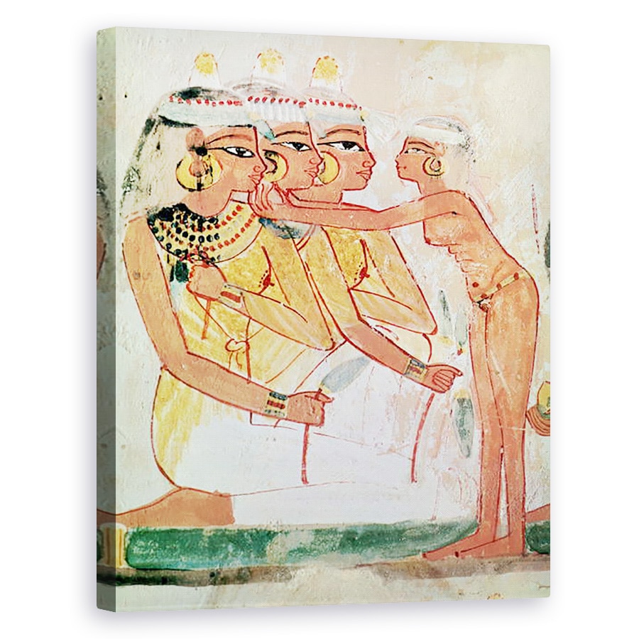 Tablou canvas - Egyptian 18th Dynasty - Toaleta Femeilor, din mormantul lui Nakht, Noul Regat, 40 x 50 cm