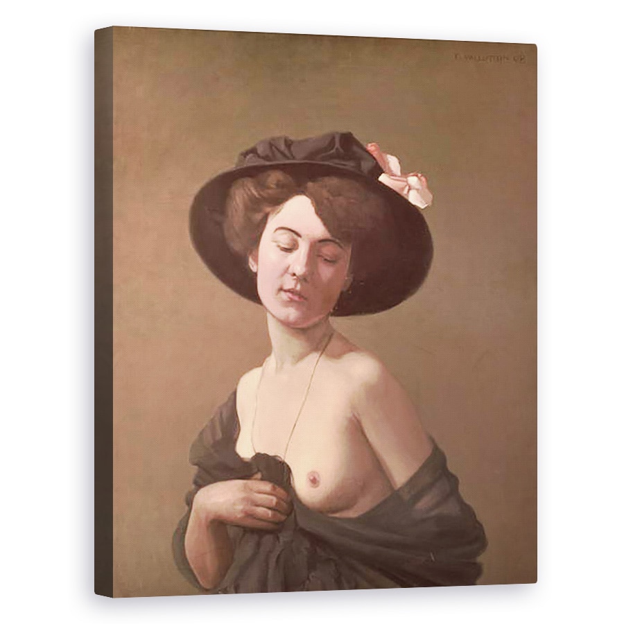 Tablou canvas - Felix Edouard Vallotton - Doamna intr-o palarie, 40 x 50 cm