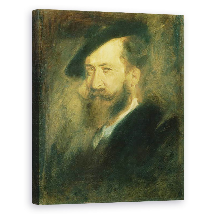 Tablou canvas - Franz Seraph von Lenbach - Portretul Artistului Wilhelm Busch 1832-1908, 40 x 50 cm