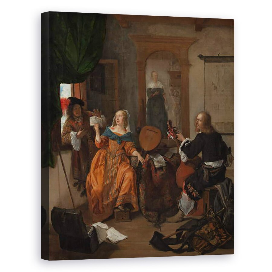 Tablou canvas - Gabriel Metsu - O petrecere muzicala, 40 x 50 cm