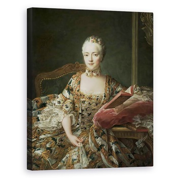 Tablou canvas - Francois-Hubert Drouais - Portretul Marchizei dAguirandes, 80 x 100 cm Tablou canvas - Francois-Hubert Drouais - Portretul Marchizei dAguirandes, 80 x 100 cm