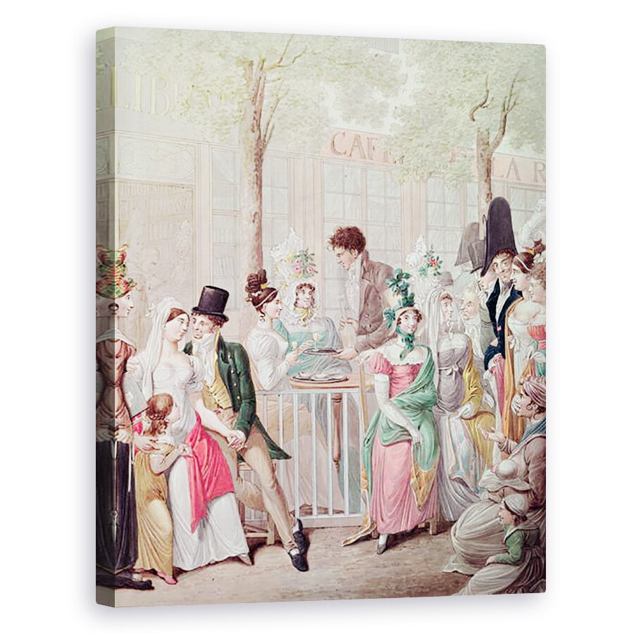 Tablou canvas - Georg Emanuel Opitz - Terasa Cafe de la Rotonde in 1814, 60 x 75 cm