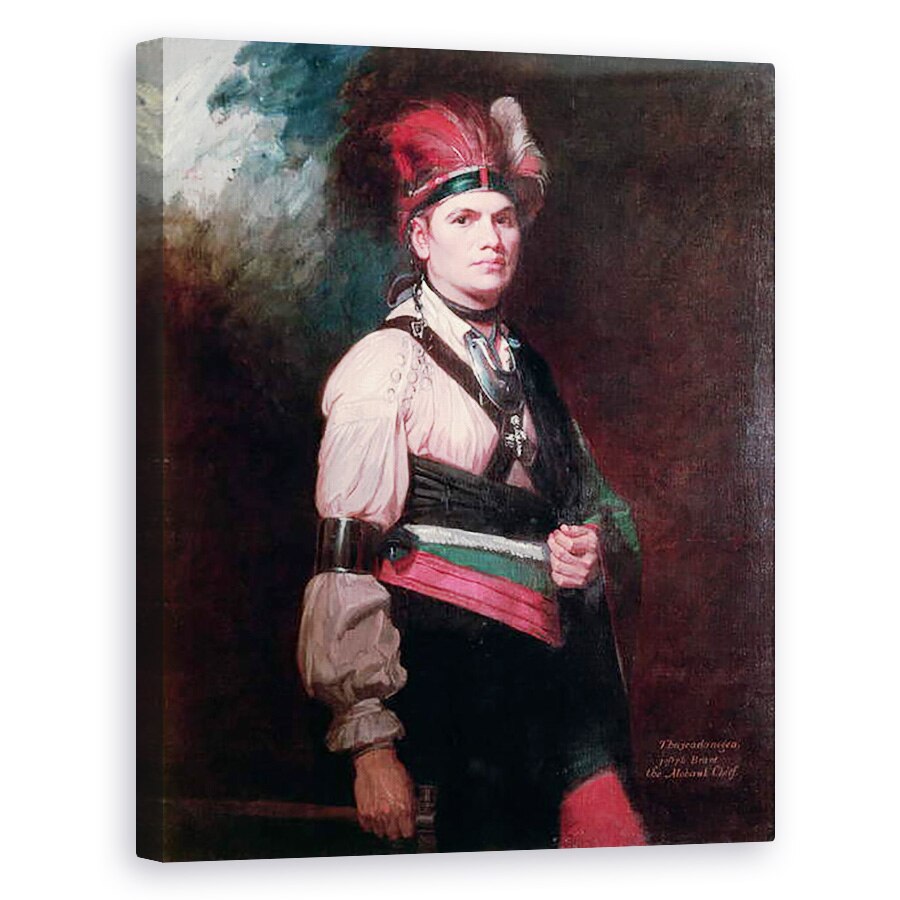 Tablou canvas - George Romney - Joseph Brant, seful Mohawkilor, 80 x 100 cm