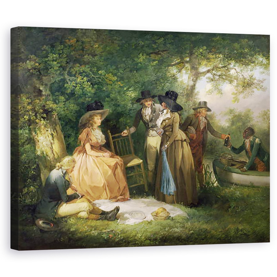 Tablou canvas - George Morland - Retrecutul pescarului, 80 x 100 cm