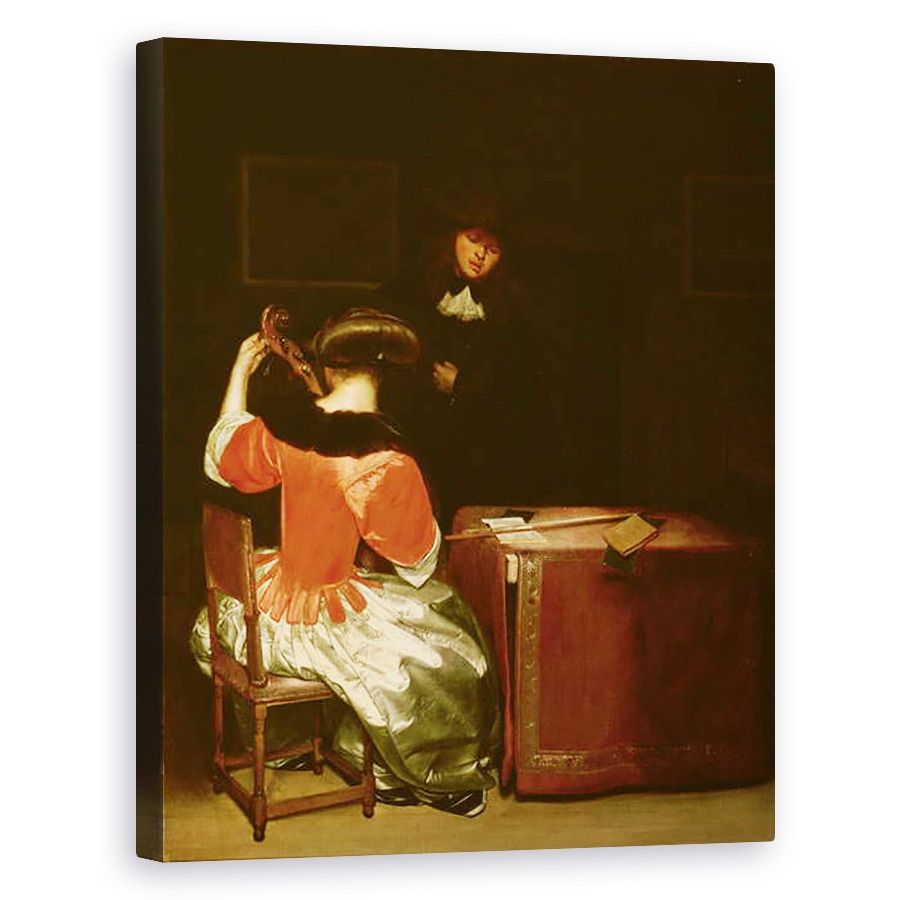 Tablou canvas - Gerard ter Borch - Lectie de, 40 x 50 cm