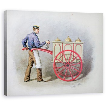 Tablou canvas - Gustav Zafaurek - Vanzatorul de inghetata, 80 x 100 cm Tablou canvas - Gustav Zafaurek - Vanzatorul de inghetata, 80 x 100 cm