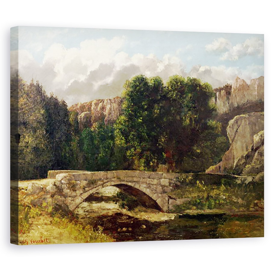 Tablou canvas - Gustave Courbet - Pont de Fleurie, Elvetia, 80 x 100 cm