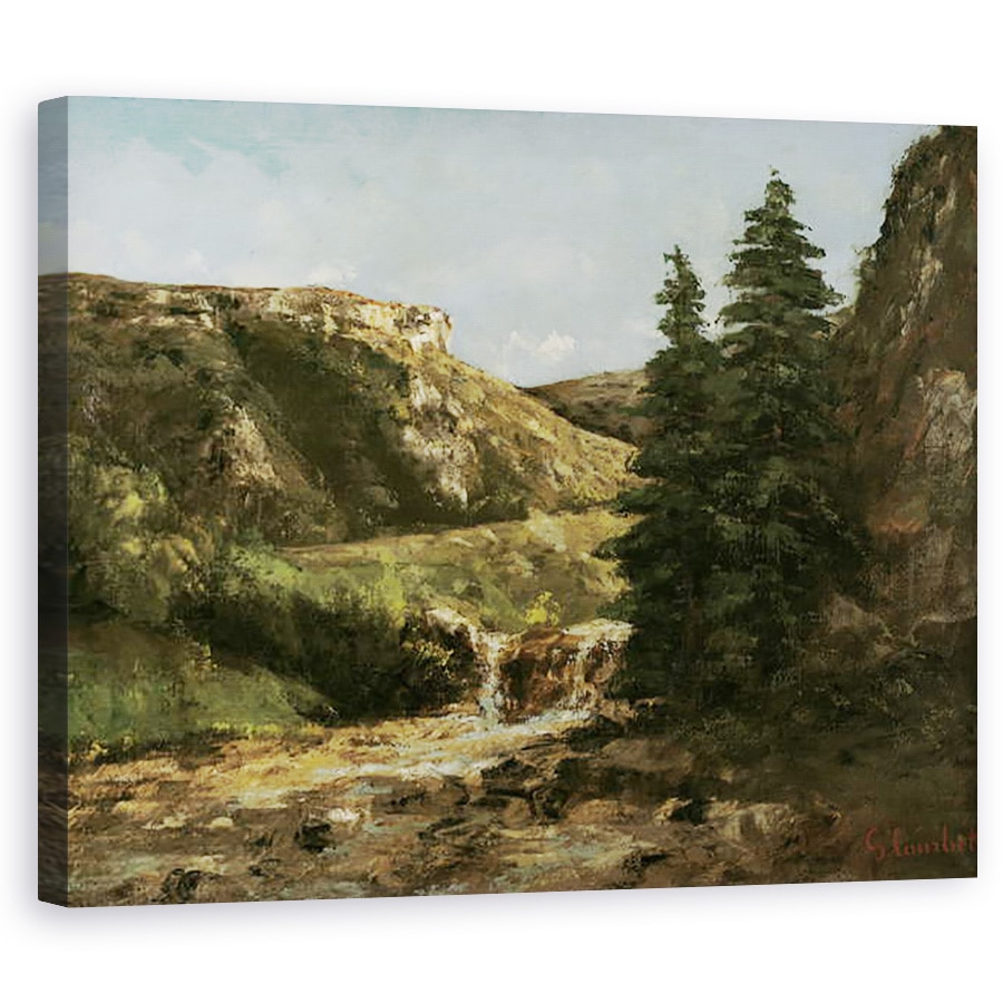 Tablou canvas - Gustave Courbet - Peisaj langa Ornans, 40 x 50 cm