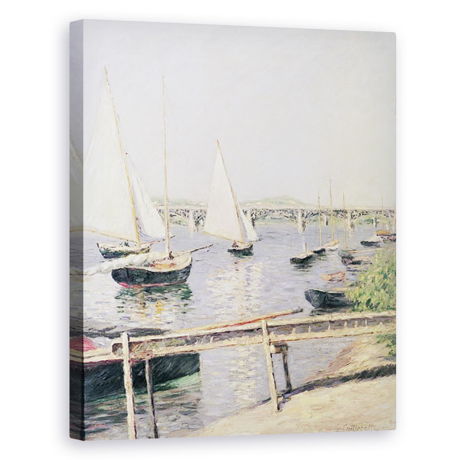 Tablou canvas - Gustave Caillebotte - Barci cu vele la Argenteuil, 80 x 100 cm