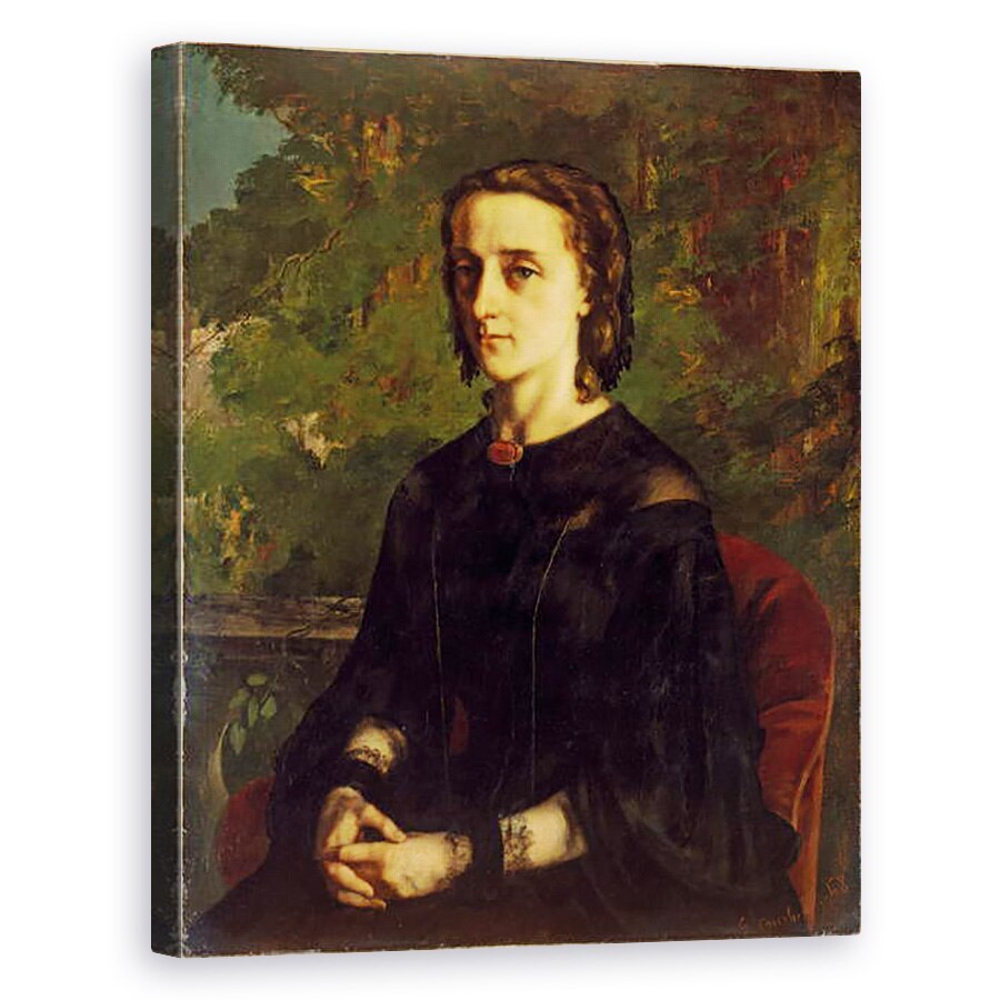 Tablou canvas - Gustave Courbet - Portretul dnei de Brayer sau Exilul Polonez, 40 x 50 cm