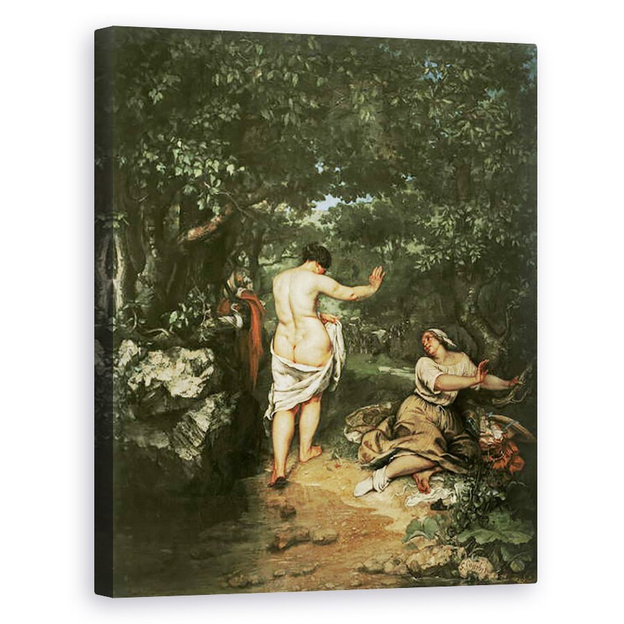 Tablou canvas - Gustave Courbet - Les Baigneuses, 80 x 100 cm