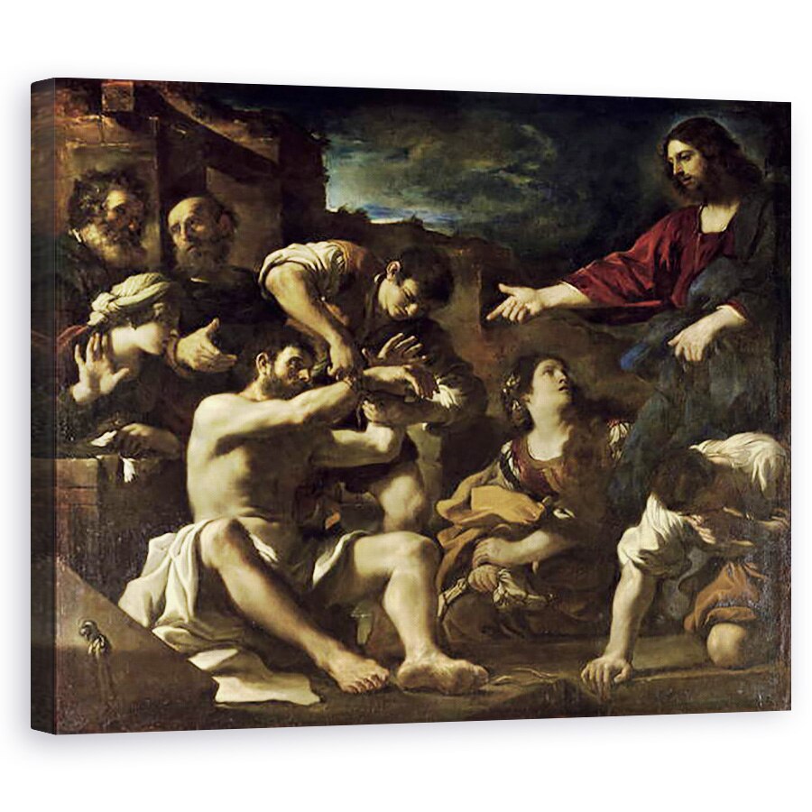 Tablou canvas - Guercino - invierea lui Lazar, 40 x 50 cm