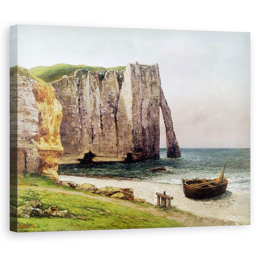 Tablou canvas - Gustave Courbet - Stancile de la Etretat, 80 x 100 cm