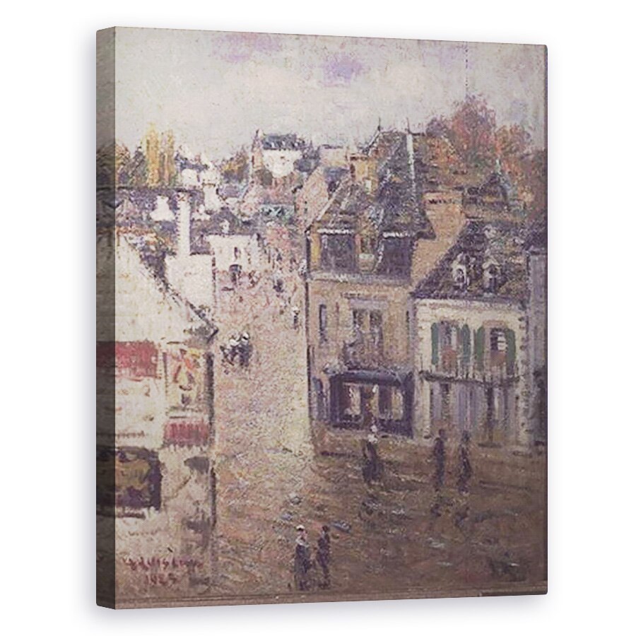 Tablou canvas - Gustave Loiseau - Strada in Pont Aven dupa ploaie, 80 x 100 cm