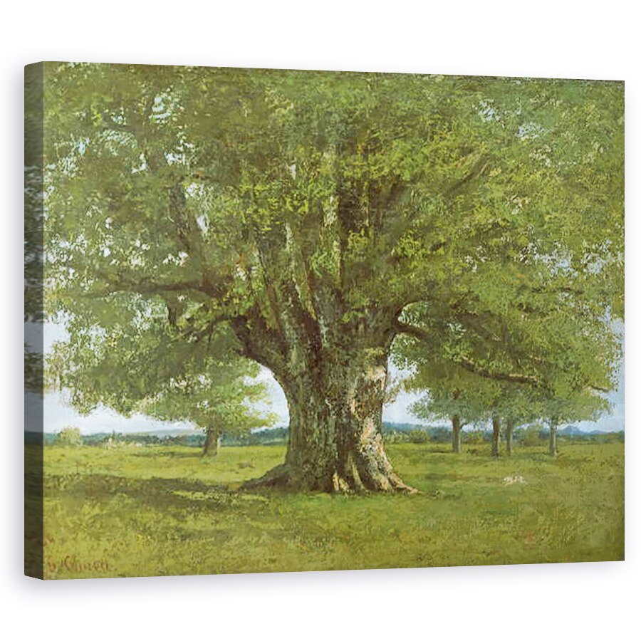 Tablou canvas - Gustave Courbet - Stejarul Flagey, 80 x 100 cm