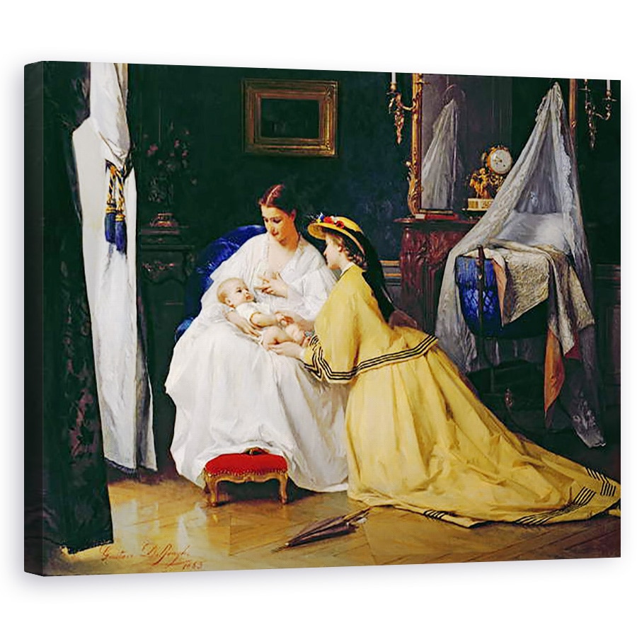 Tablou canvas - Gustave Leonard de Jonghe - First Born, 80 x 100 cm