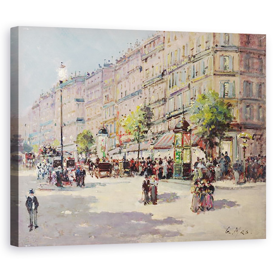 Tablou canvas - Gustave Mascart - Paris Street Scene, 40 x 50 cm