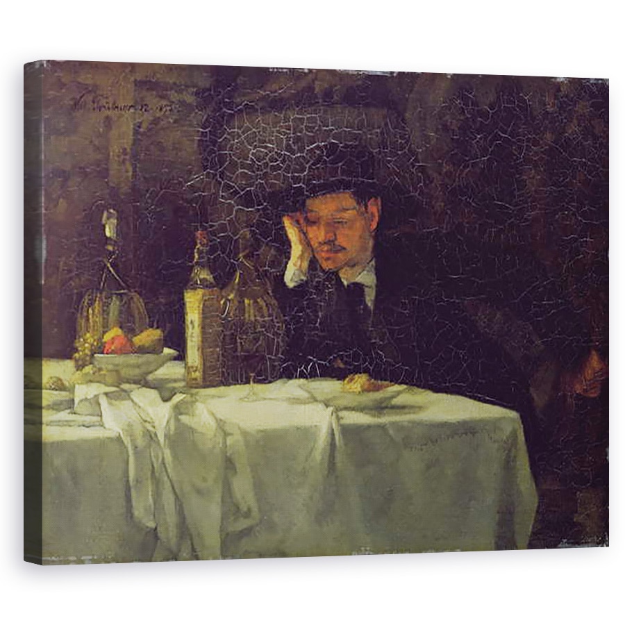 Tablou canvas - Heinrich Wilhelm Truebner - Cu vin de la Roma, 80 x 100 cm