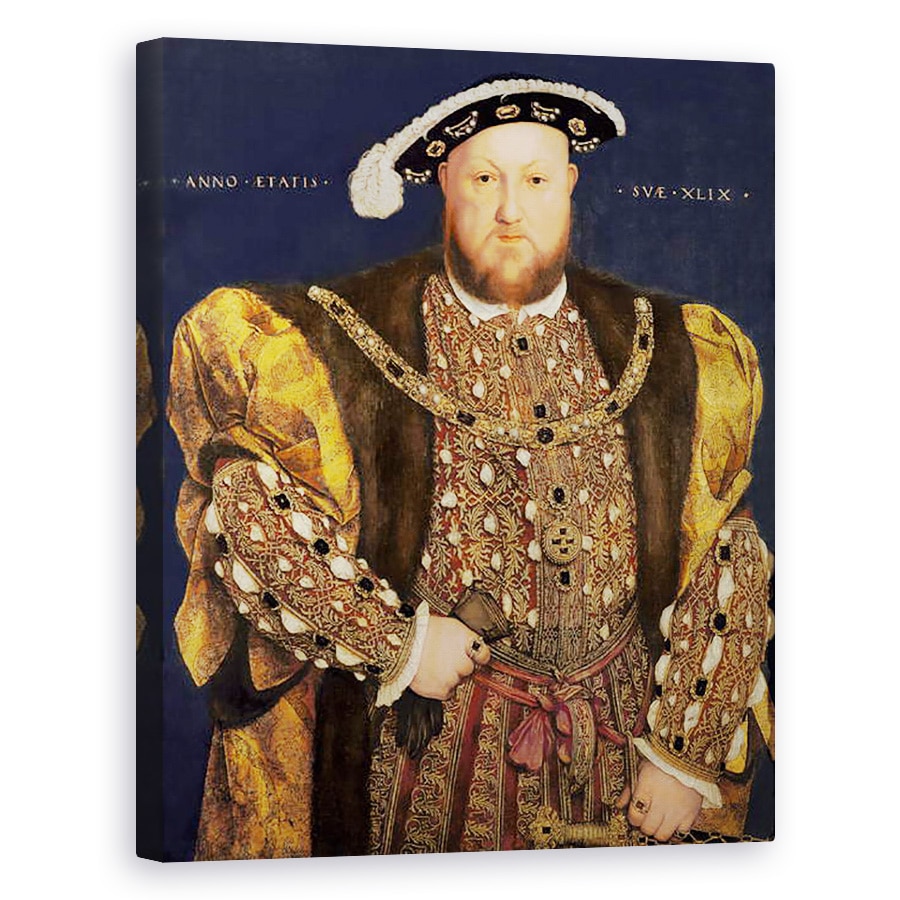 Tablou canvas - Hans Holbein the Younger - Portretul lui Henric VIII in varsta de 49, 40 x 50 cm