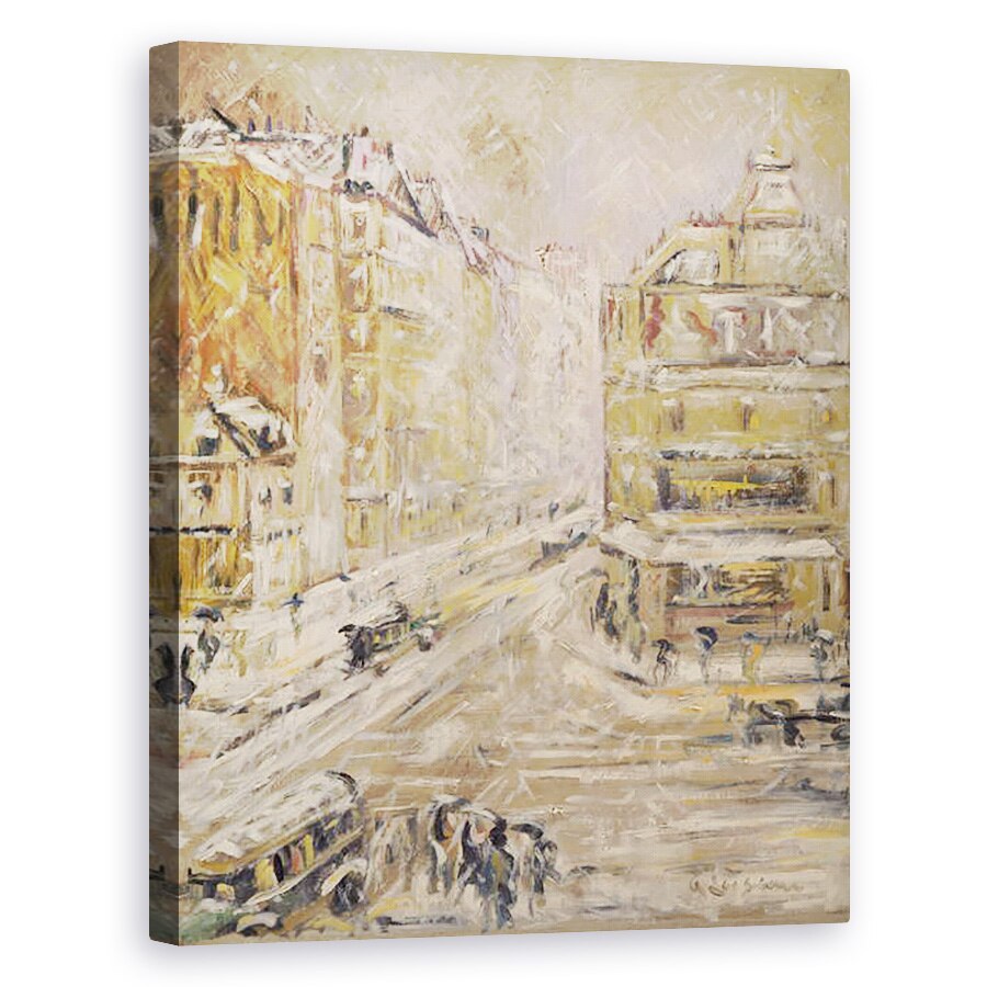 Tablou canvas - Gustave Loiseau - Rue de Clignancourt sub zapada, 80 x 100 cm
