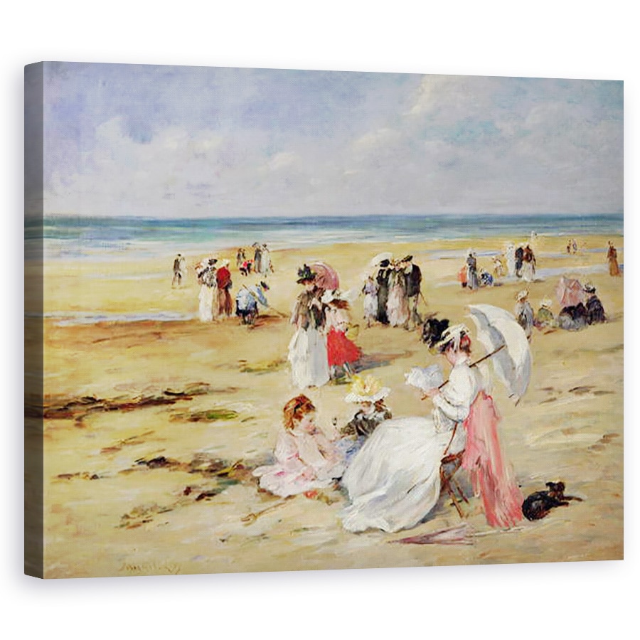 Tablou canvas - Henri Michel-Levy - Plaja la Courseulles, 80 x 100 cm