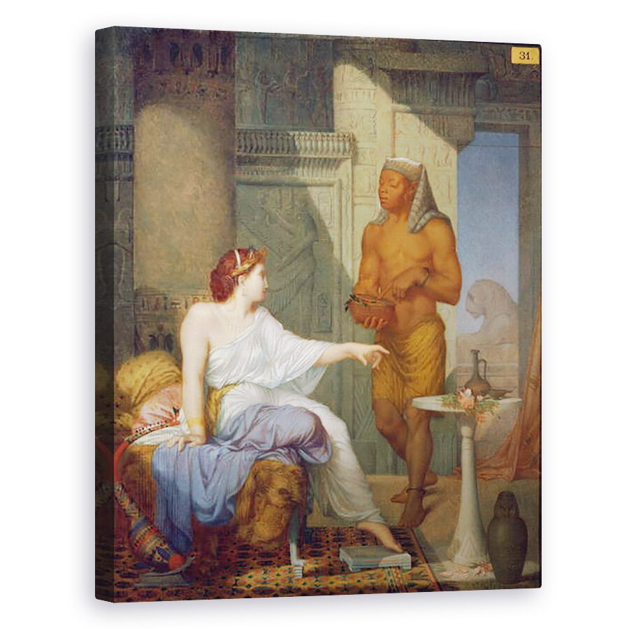 Tablou canvas - Henri Blaise Francois Dejussieu - Cleopatra si sclavul ei, 40 x 50 cm