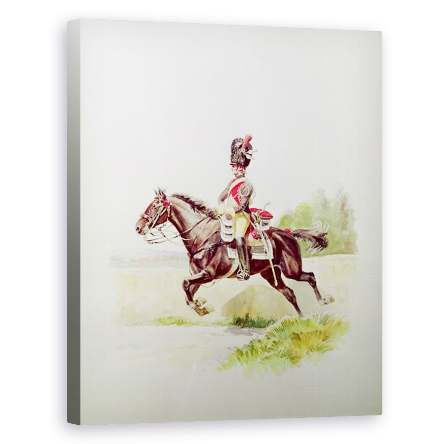 Tablou canvas - Henri Georges Jacques Chartier - Soldat al garzii imperiale calare, 40 x 50 cm
