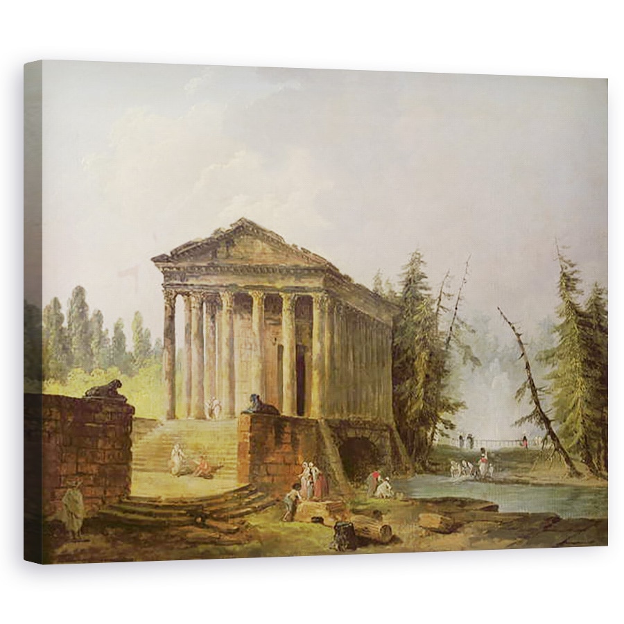 Tablou canvas - Hubert Robert - Templul antic, 80 x 100 cm