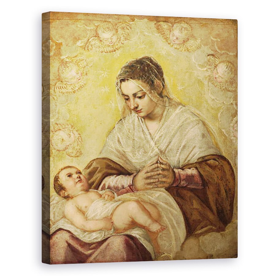 Tablou canvas - Jacopo Robusti Tintoretto - Fecioara Stelelor, 80 x 100 cm