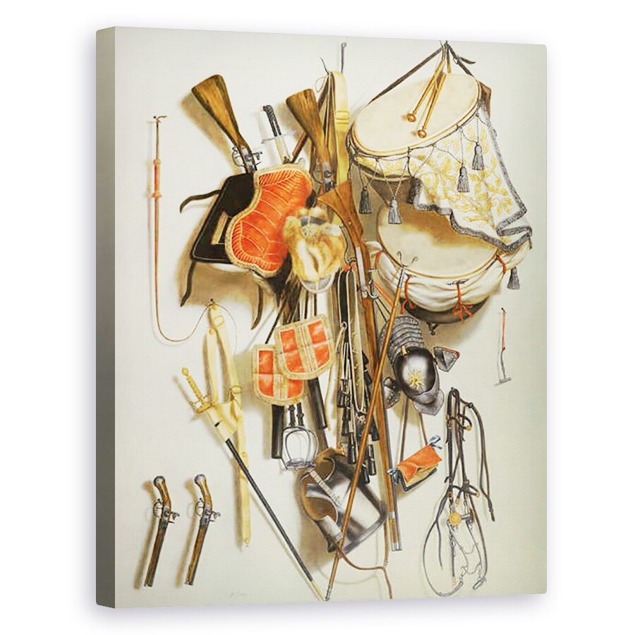 Tablou canvas - Jacobus Biltius - Trompe LOeil de echipament militar, 80 x 100 cm