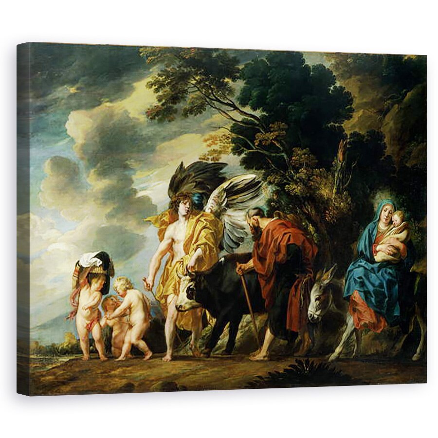 Tablou canvas - Jacob Jordaens - Zborul in Egipt, 80 x 100 cm