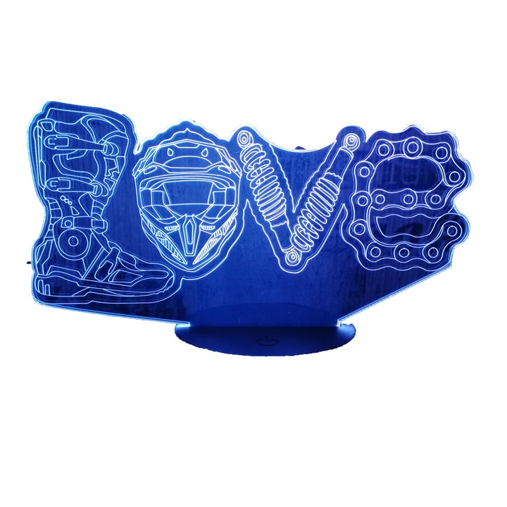 Lampa de veghe, Gaopin, 3D, Multicolor