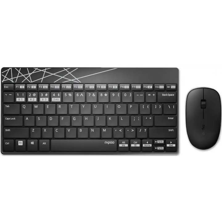 Tastatura wireless JLab Go, Bluetooth, multimedia, neagra, dimensiuni: 237518