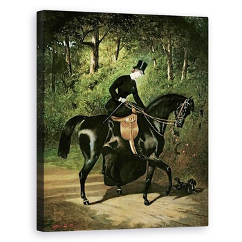 Tablou canvas - Alfred Dedreux - Rider Kipler pe ei Negru Mare, 80 x 100 cm Tablou canvas - Alfred Dedreux - Rider Kipler pe ei Negru Mare, 80 x 100 cm