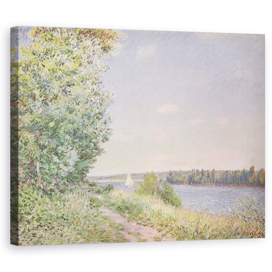 Tablou canvas - Alfred Sisley - Normandia, calea apei seara, Sahurs, 80 x 100 cm