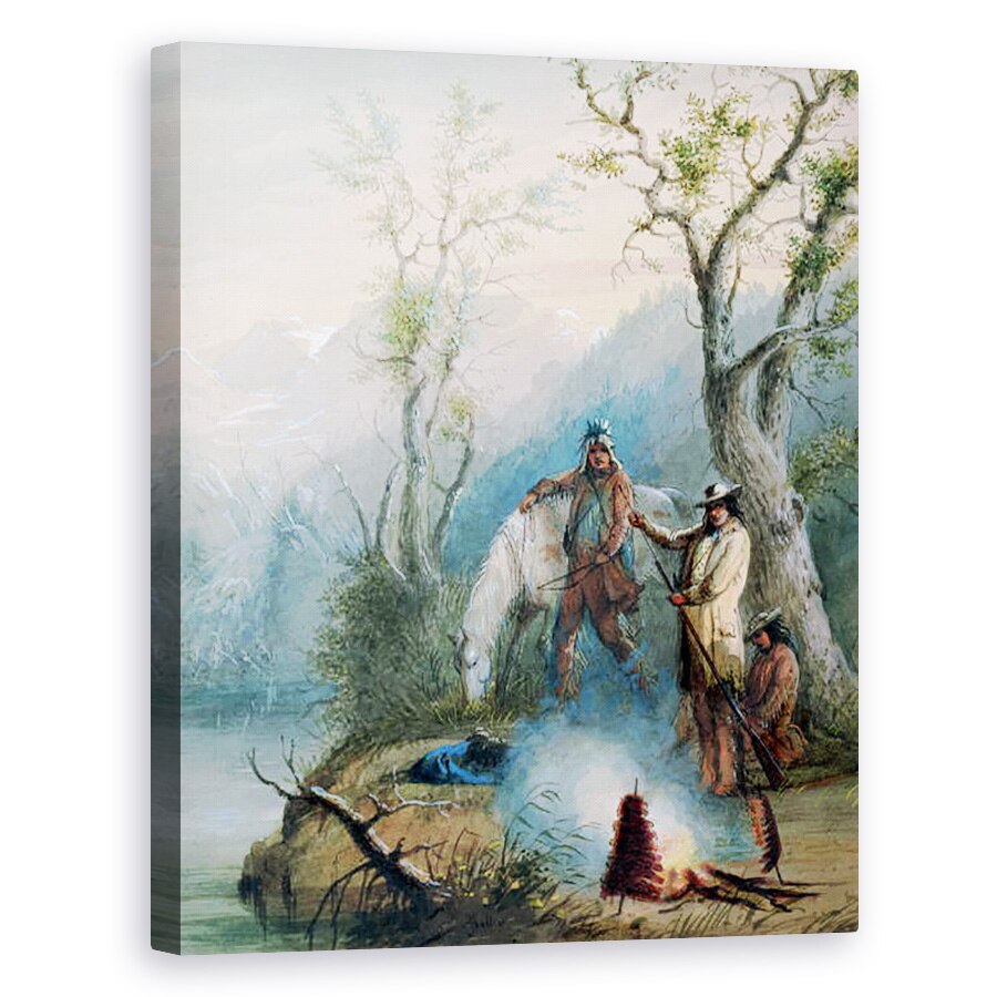 Tablou canvas - Alfred Jacob Miller - Dupa vanatoare, 40 x 50 cm