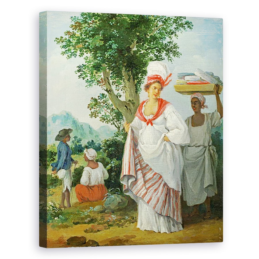 Tablou canvas - Agostino Brunias - West indian Creola Femeie cu ei negru servitor, 60 x 75 cm