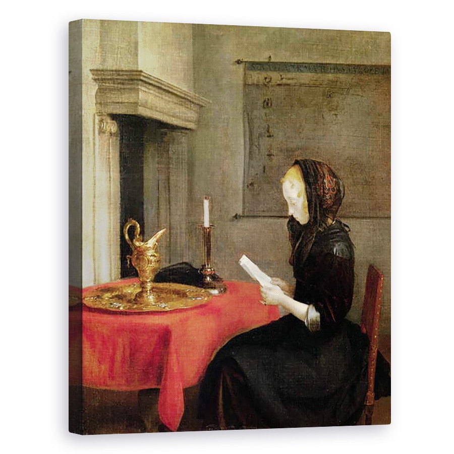 Tablou canvas - Gerard Terborch - Femeie citind o scrisoare, 40 x 50 cm