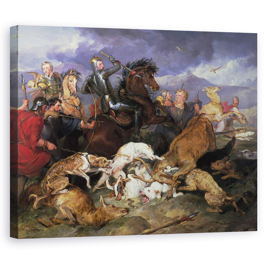 Tablou canvas - Edwin Landseer - Vanatoarea lui Chevy Chase, 40 x 50 cm